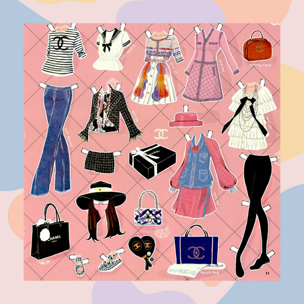 Búp bê giấy thay đồ   phong cách Châu Âu giấy cắt thủ công cho bé Combo 2 hình siêu đáng yêu BB0028