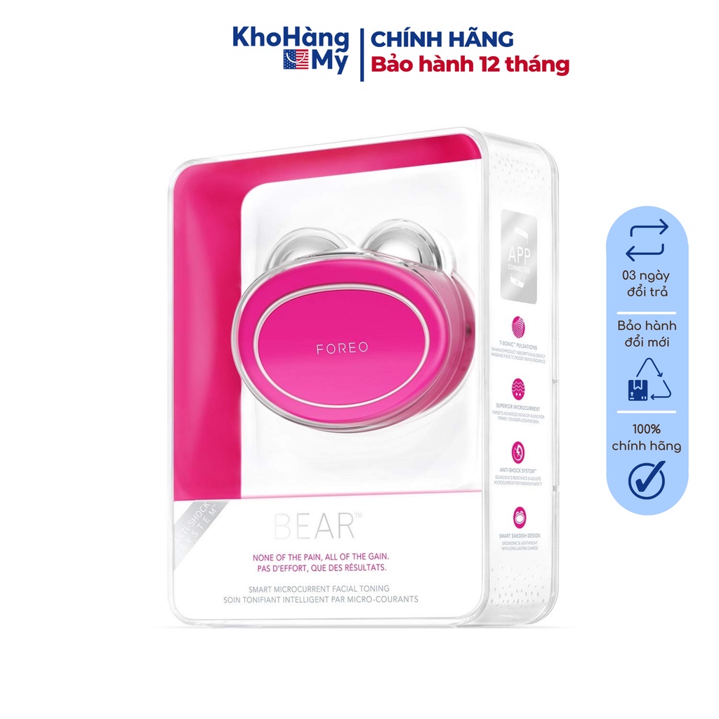 Máy massage nâng cơ và đẩy tinh chất dưỡng da Foreo Bear fullsize, Foreo Bear Mini