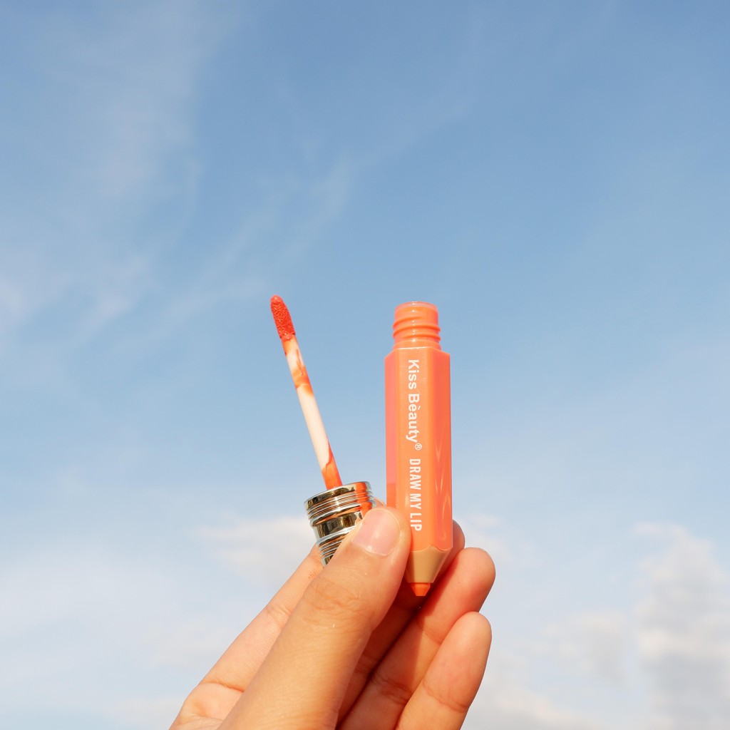 Set 6 son kem bút chì Kiss Beauty draw my lips velvet lipgloss No.70007-03 NPP Shoptido | BigBuy360 - bigbuy360.vn