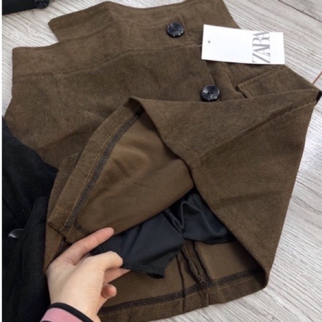 Chân váy a ngắn có lót trong chất nhung tăm - chân váy ngắn nâu đen mặc đi làm đi chơi  Combo Quà tặng kẹo | BigBuy360 - bigbuy360.vn