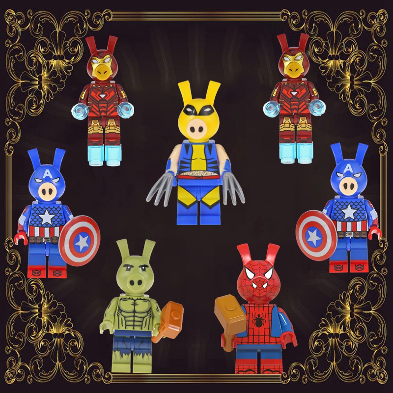 Mô Hình Đồ Chơi Lắp Ráp Nhân Vật Spider Ham Miles Morale No Way Marvel Dùng Làm Quà Tặng Sinh Nhật Cho Bé DIY