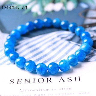 Natural blue apatite crystal bracelet