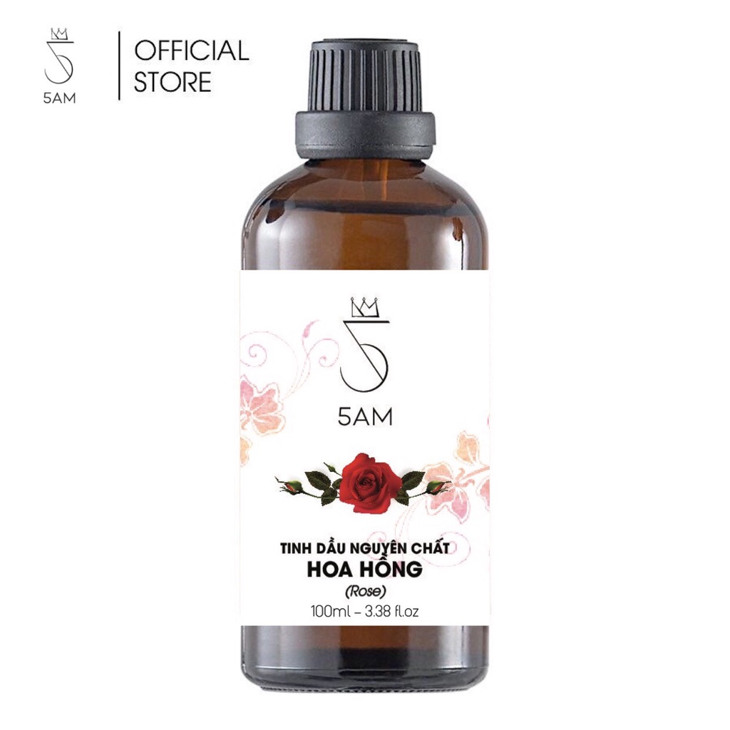 [CHAI LỚN] Tinh dầu Hoa hồng Ấn Độ 100ml | 5AM Store