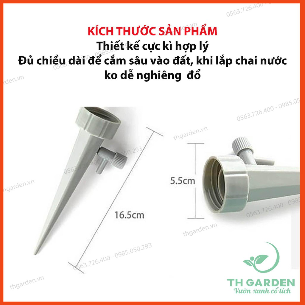 12 Vòi Tưới Cây Nhỏ Giọt Tự Động Chảy Chậm - Lắp Vừa Nhiều Mẫu Chai Trên Thị Trường