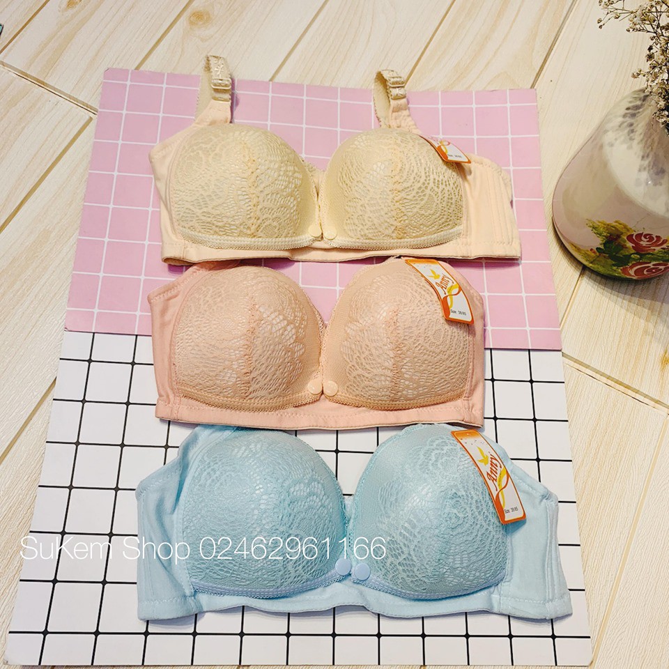 Áo Ngực/Áo Lót Cho Mẹ Sau Sinh Mở Cúc Giữa - Đệm Mỏng Nhẹ