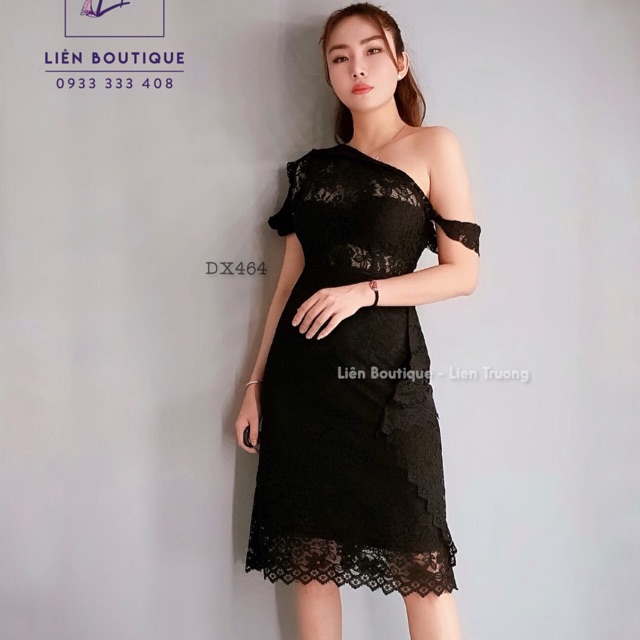 ĐẦM XOÈ REN BÈO LỆCH VAI