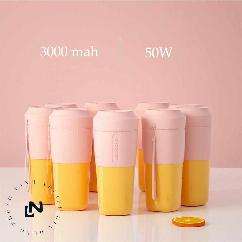 Máy xay sinh tố cầm tay Juice Cup dung tích 450ml 6 lưỡi dao xay được đá, công suất 50W, pin 3000mAh, bảo hành 1 đổi 1