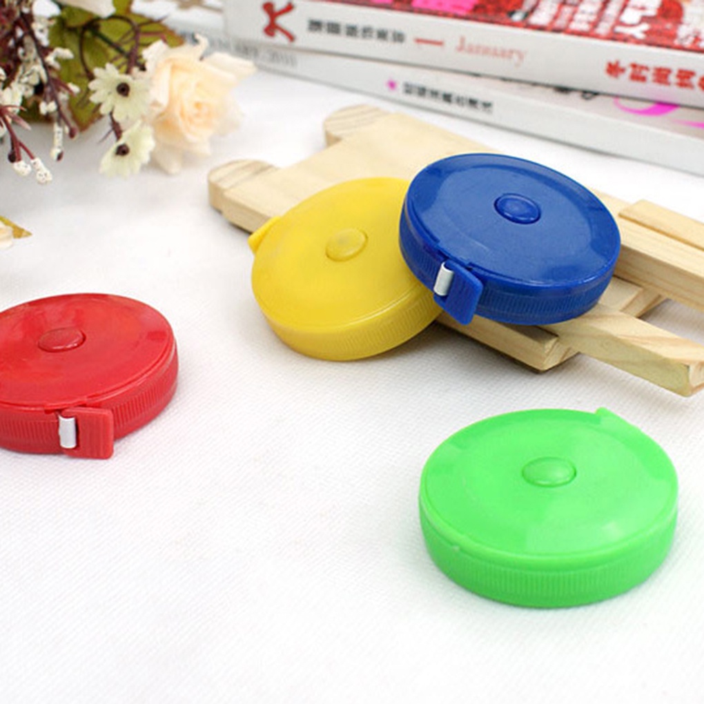 [Coco] Automatic Retractable Cloth Body Mini Measuring Tape Dual Sided Plastic Portable Children Height Ruler Random