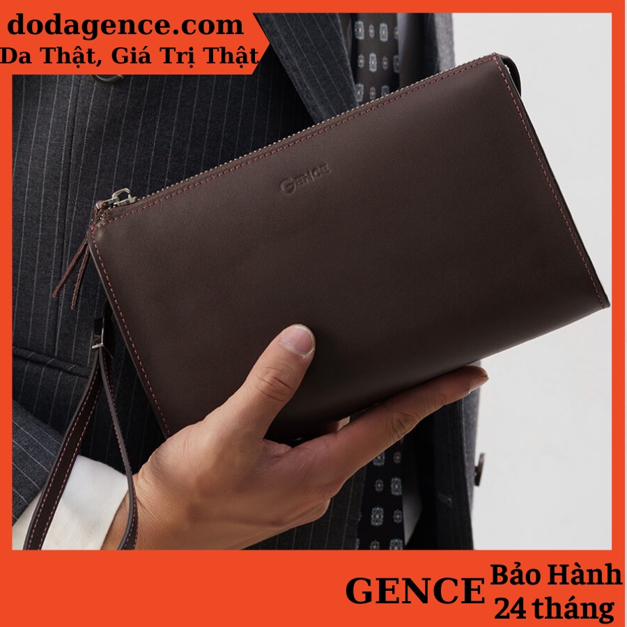 _Clutch, Ví Cầm Tay Thời Trang Nam Da Bò Cao Cấp HT05 2 Màu Đen, Nâu