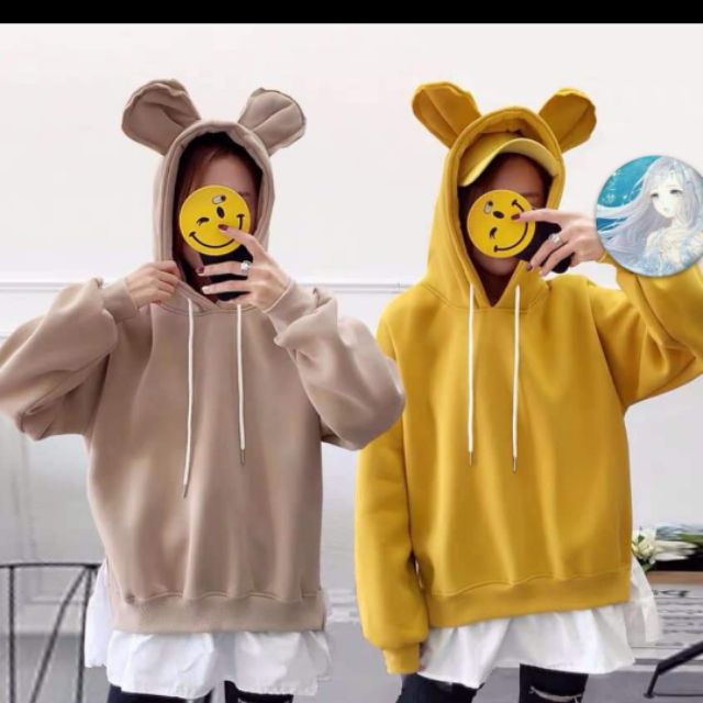 Áo hoodie tai thỏ