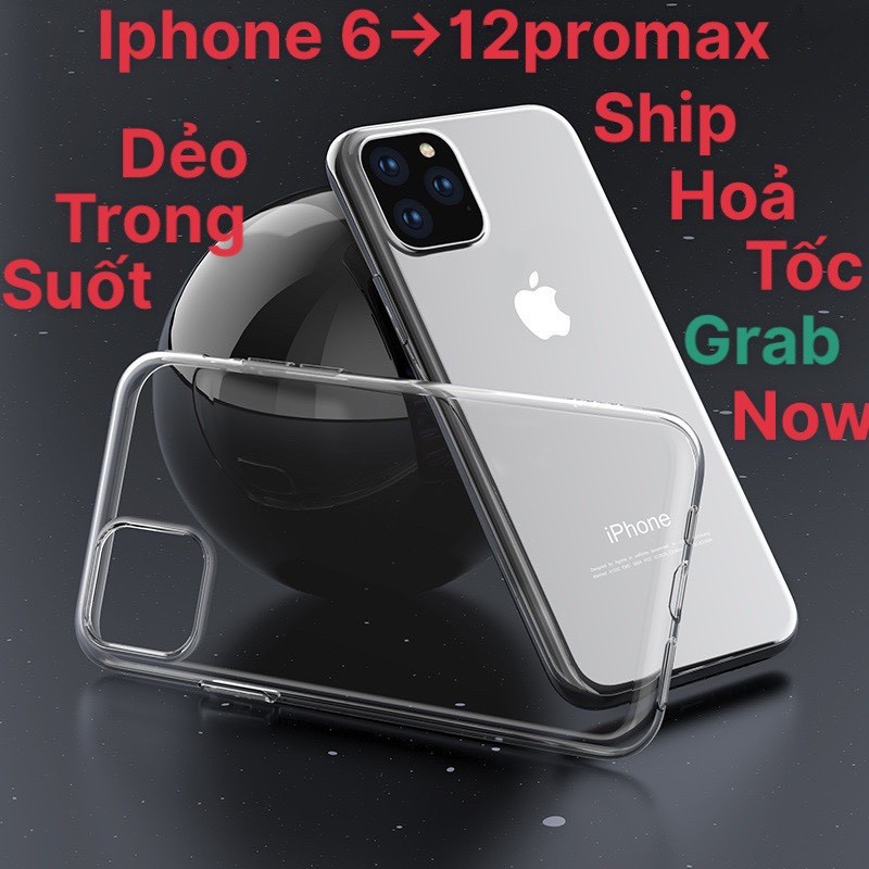 Ốp dẻo iphone trong suốt loại tốt đủ dòng iphone 6 đến promax