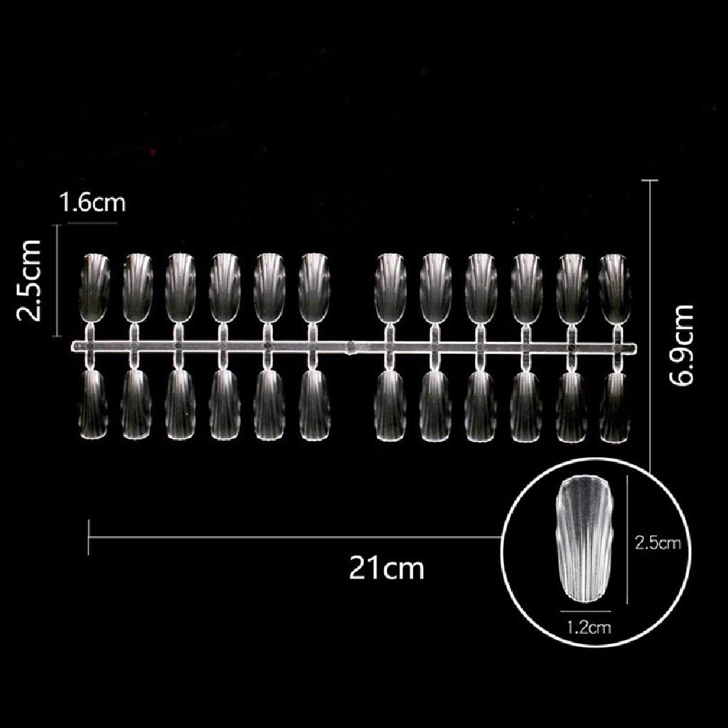 Set 240 Móng Tay Giả Hình Vỏ Sò Dùng Trưng Bày UV Gel