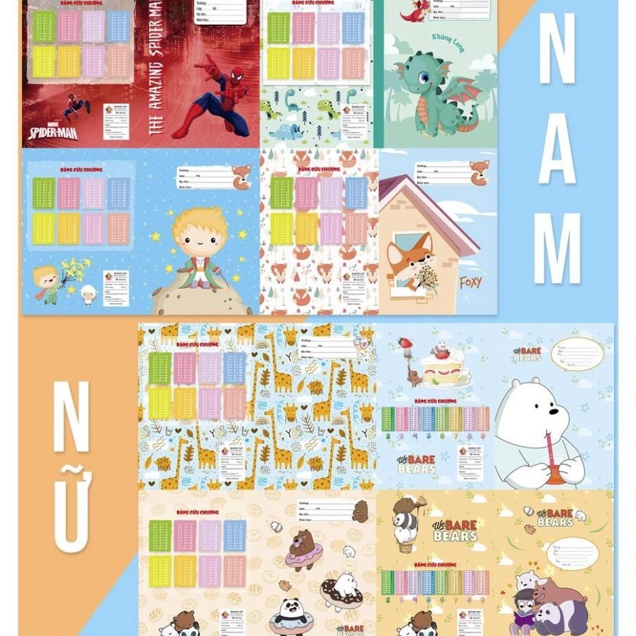 Sỉ Lốc 10 Quyển Vở Ô ly 48 Trang Quang Huy - Vở Học Sinh Cấp 1 Luyện Viết Chữ Đẹp