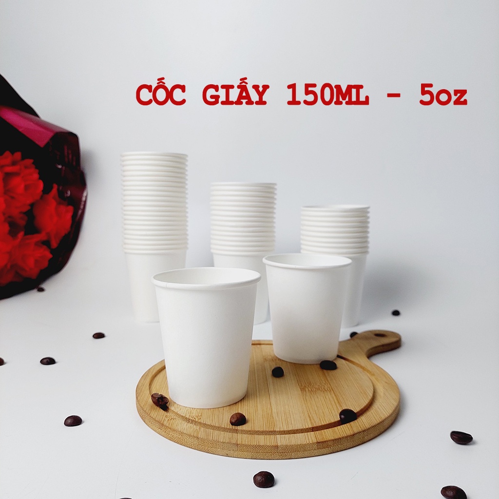 Set 50 cốc giấy 150ml - 5oz