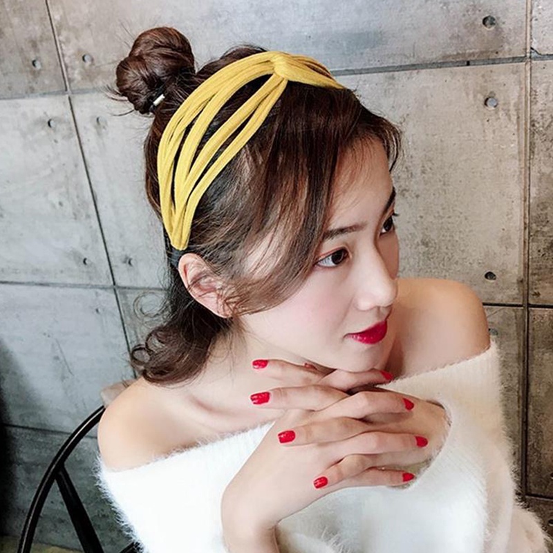 ### Băng Đô Cài Tóc Đính Nút Thời Trang Cho Nữ