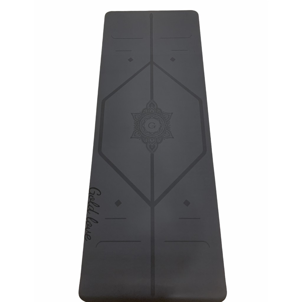 Thảm tập Yoga - Gym  PU định tuyến Goldlove 5mm siêu bám , chống trơn, bền đẹp