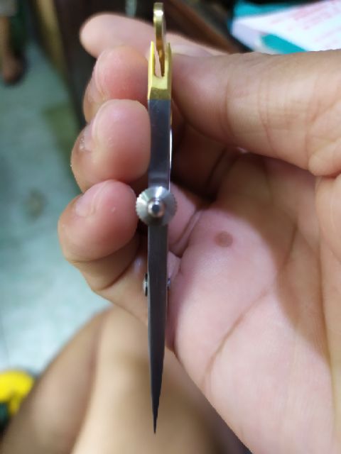 Compa cán vàng trong bộ nhấn mí