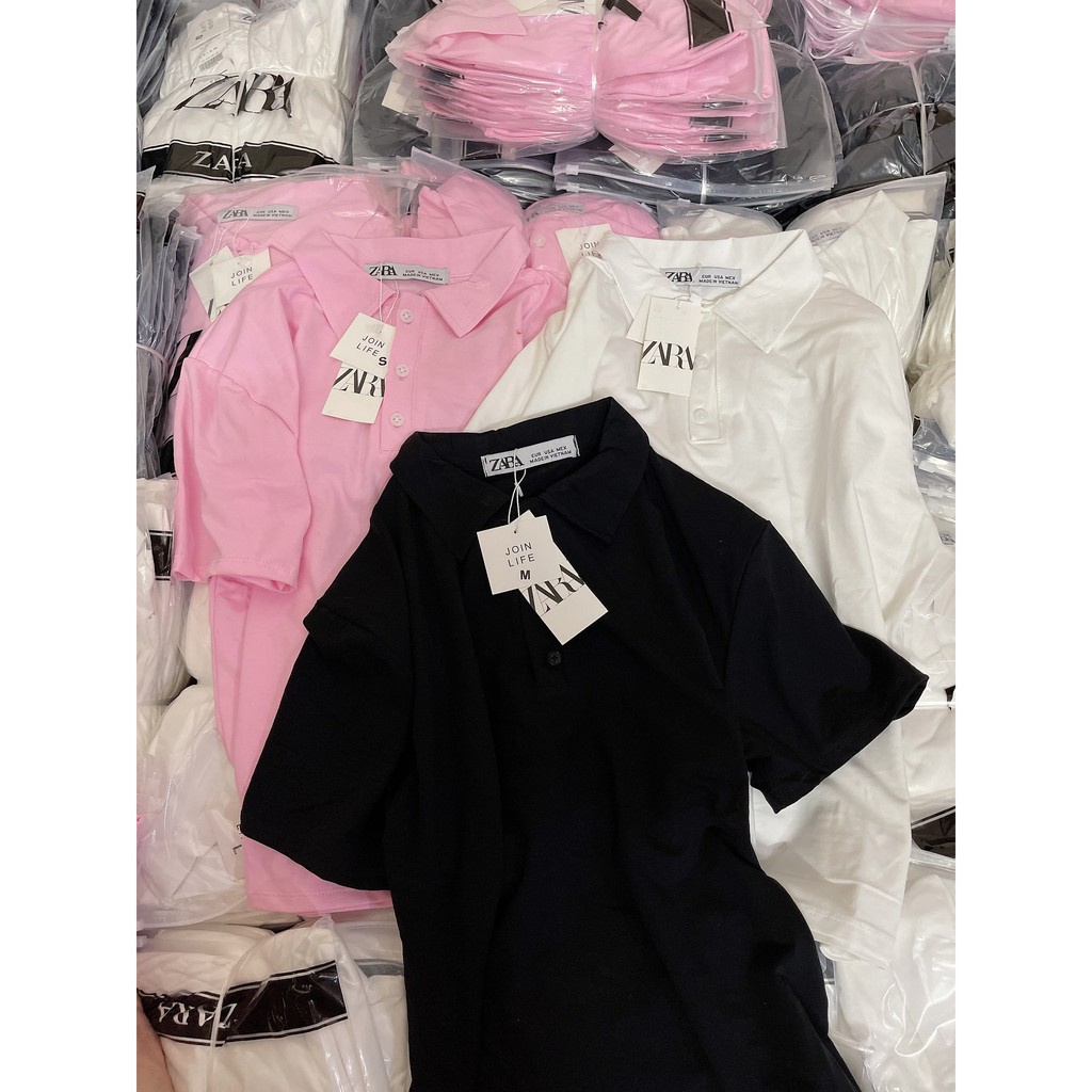 AN13 - ÁO POLO CỔ BẺ ZZ 3 MÀU HOT HIT NỮ | BigBuy360 - bigbuy360.vn