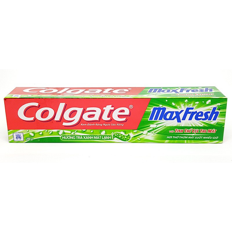 Kem đánh răng Colgate MaxFresh Bạc hà/ trà xanh cực the mát 180g