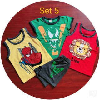 Combo 3 Bộ thun cho bé trai mặc hè cực mát(kominam)