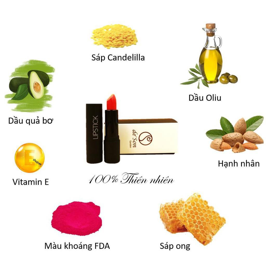 Son Thỏi Lì Handmade De' Son Garden Ultimate Mat 🎁 Son không Chì Siêu Lì 04 Màu Cực nóng | BigBuy360 - bigbuy360.vn