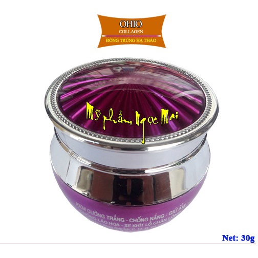 Kem OHIO collagen đông trùng hạ thảo 12 tác dụng dưỡng trắng chống nắng chống lão hóa se khít lỗ chân lông 30g