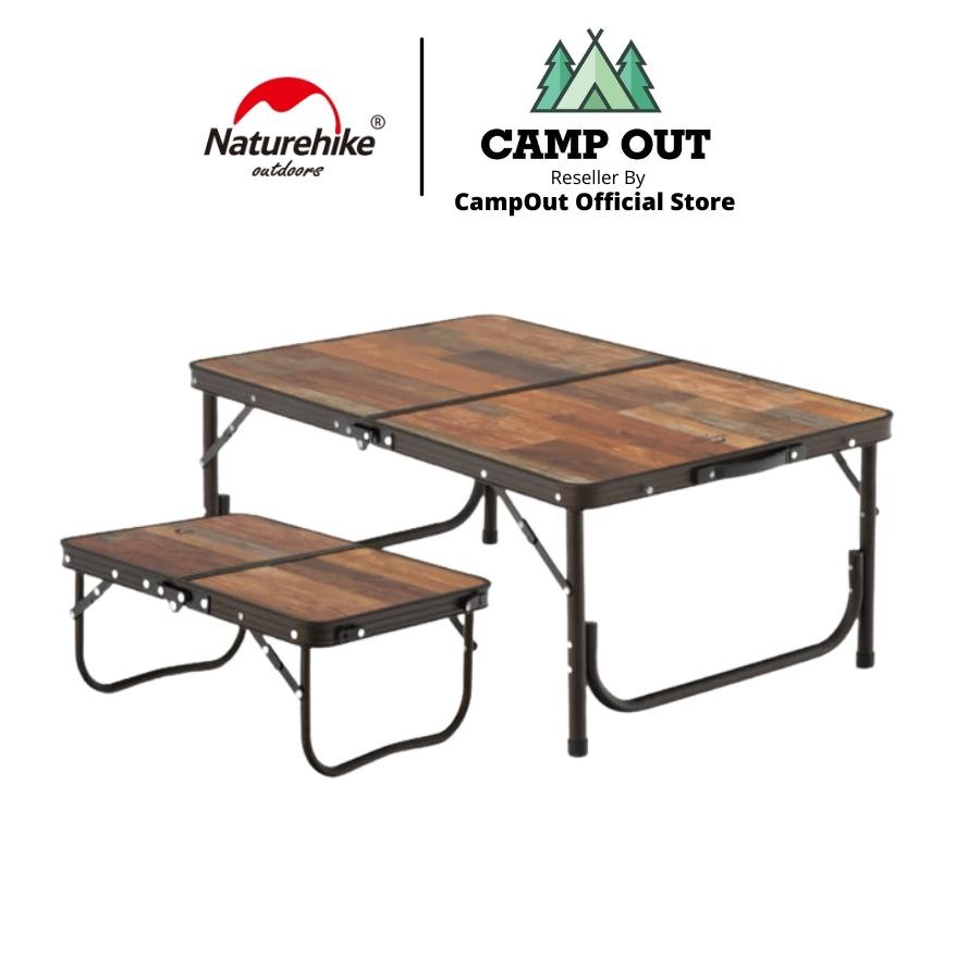 Bàn dã ngoại gấp hộp vân gỗ cao cấp Naturehike NH20JJ028 Campoutvn A361