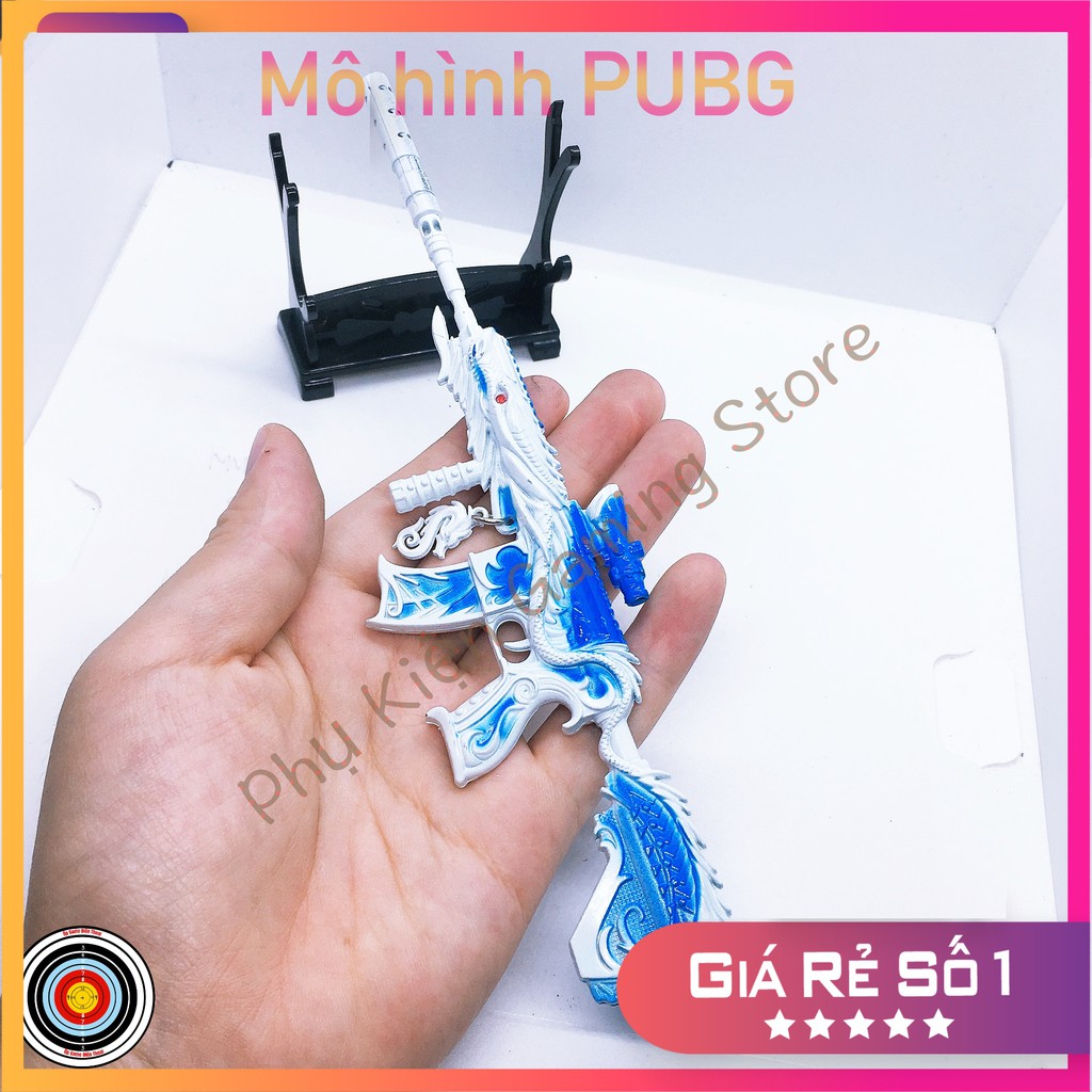 Mô hình súng pubg kim loại lắp ráp M416 skin Rồng Tuyết dài 20cm mô phỏng giống thật trong game [TẶNG KỆ ĐỠ]