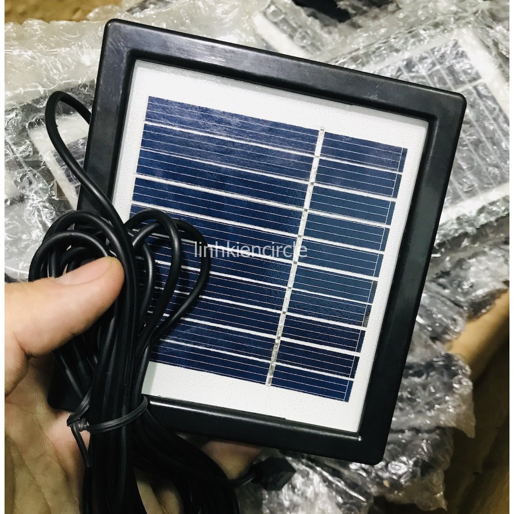 Tấm pin mặt trời mini 1W điện áp 5V 0.2A nối sẵn dây mặt kính của WAAREE chất lượng cao dùng DIY - KG0003