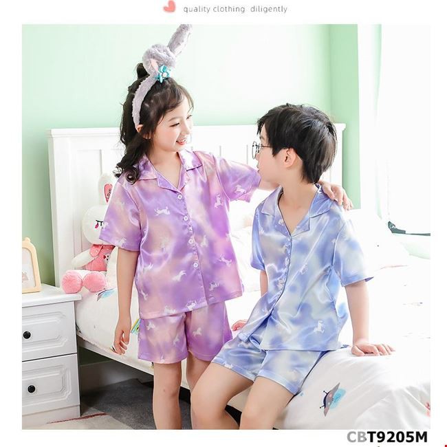 Bộ pijama loang màu hottrend cho bé gái và bé trai