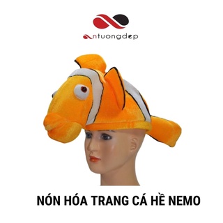 Nón đội đầu hình cá hề nemo - mũ hóa trang hình động vật