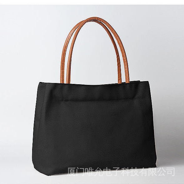 Túi Xách Canvas Cỡ Lớn Màu Trơn Đơn Giản Thời Trang Hàn Quốc Cho Nữ