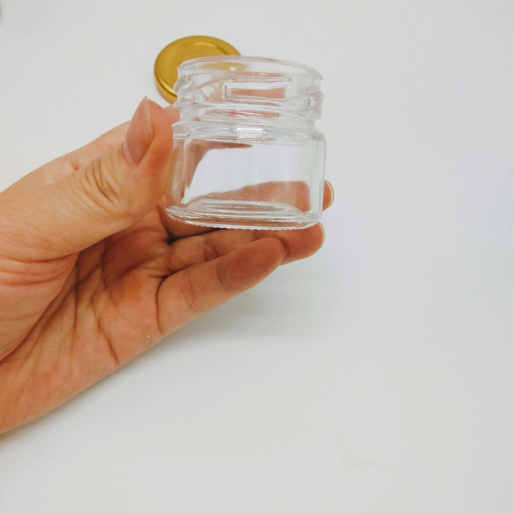 Hũ thủy tinh 30ml nắp thiếc đựng mứt, kem, tinh bột, chiết mỹ phẩm | BigBuy360 - bigbuy360.vn