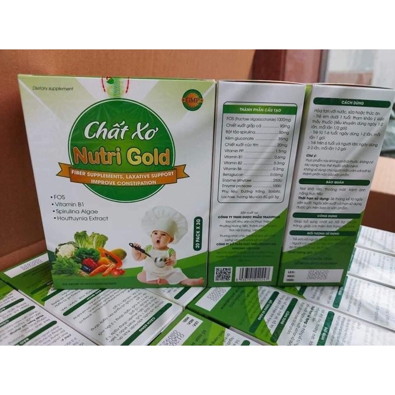 Chất Xơ Nutri Gold bổ sung chất sơ giảm tình trạng táo bón, bé bị tiêu chảy, đầy bụng, khó tiêu, rối loại hệ vi sinh