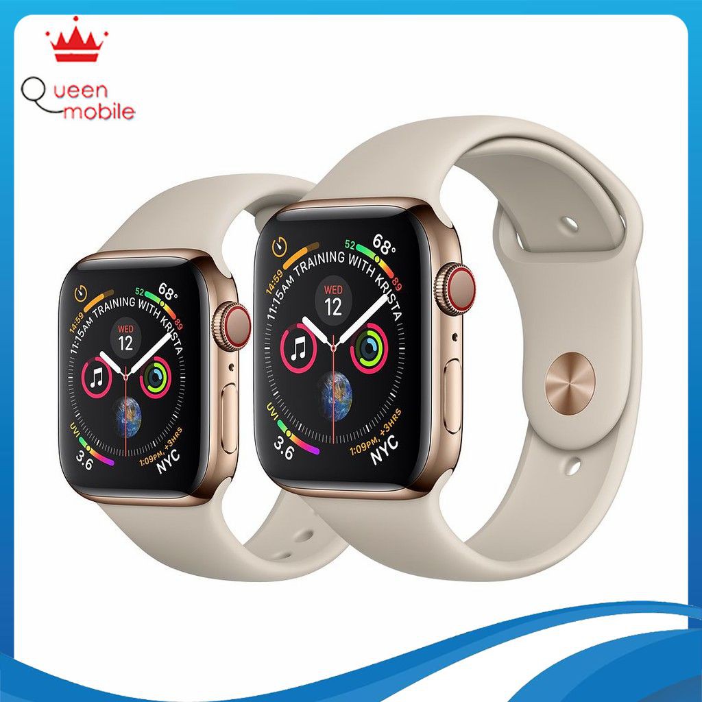 [Trả góp 0% LS] Đồng hồ thông minh Apple Watch Series 5 40mm LTE Thép Gold Dây Sport