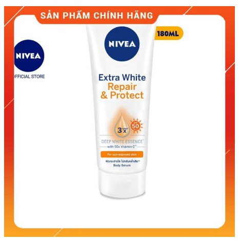 Tinh chất dưỡng thể dưỡng trắng NIVEA ban ngày giúp phục hồi & chống nắng SPF50 (180ml)