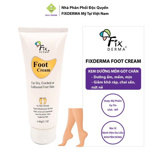 Kem Dưỡng Fixderma Foot Cream Mềm Mịn, Chống Nứt Nẻ Gót Chân 60g