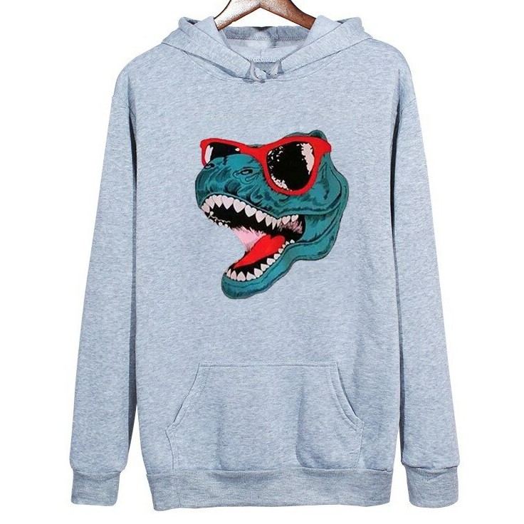 Áo hoodie khủng long đeo kính mẫu chất nỉ bông dày siêu ấm, cho các bạn đi dạo phố, hẹn hò, đi du lịch.