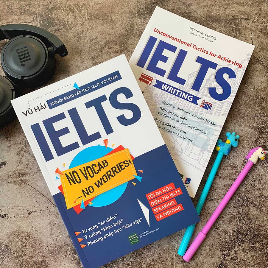 Sách - Combo Unconventional Tactics for Achieving IELTS WRITING + Ielts No vocab - No Worries - 1980Books | BigBuy360 - bigbuy360.vn