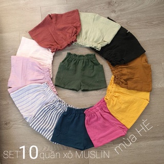set 10 quần xô muslin