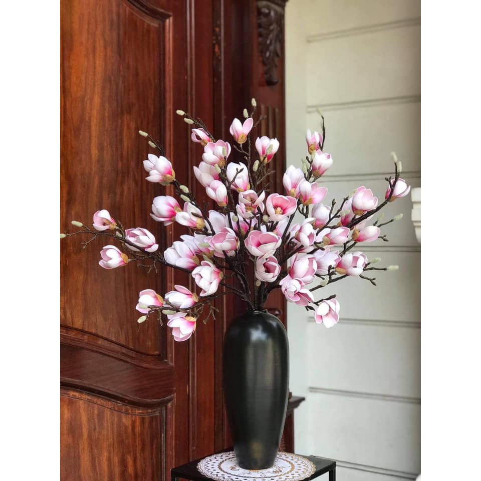 Lọ hoa gốm sứ Bát tràng/ bình bom đen