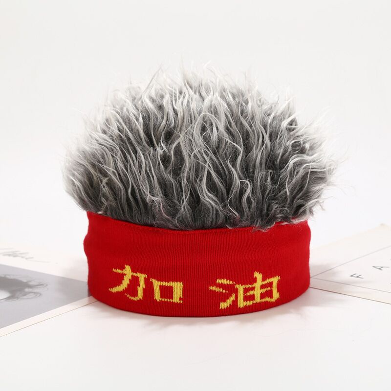 Mũ Vành In Họa Tiết Da Báo Phối Tóc Giả Phong Cách Đường Phố Thời Trang Cá Tính Cho Nam