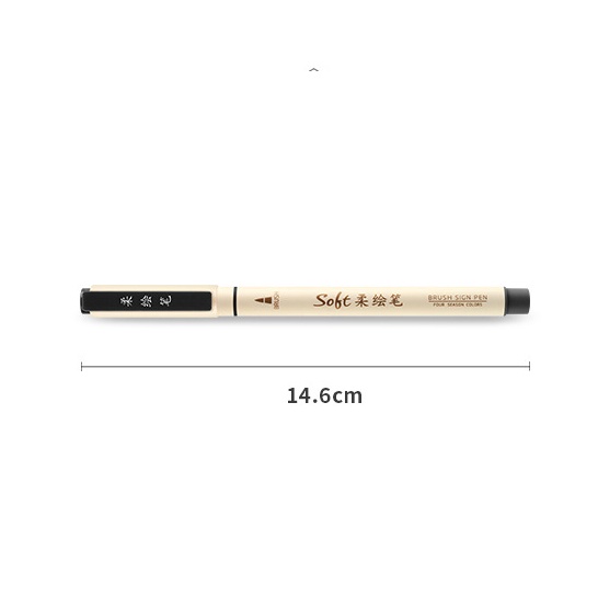 Bút lông Soft tips B24 viết calligraphy nét thanh nét đậm ngòi brush