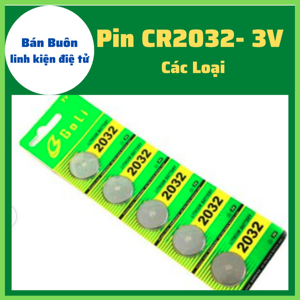 Pin cr2032, cr2025, cr2016, cr1220 pin 3v  (số lượng: 1 pin)