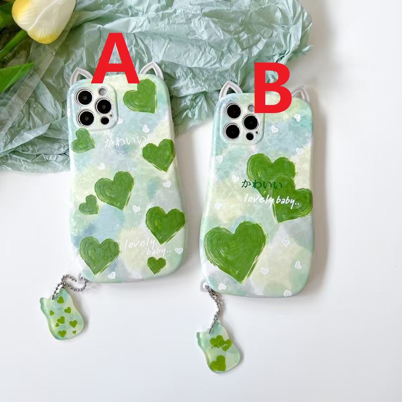 Ốp Điện Thoại Dẻo Họa Tiết Chiếc Sừng Xanh Lá Xinh Xắn Cho Iphone 12 pro max 11 pro max xs max xr x 13proamx plus