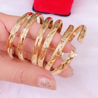 Lắc tay đồng non dát vàng 9999 cao cấp - trang sức Bảo Nghi