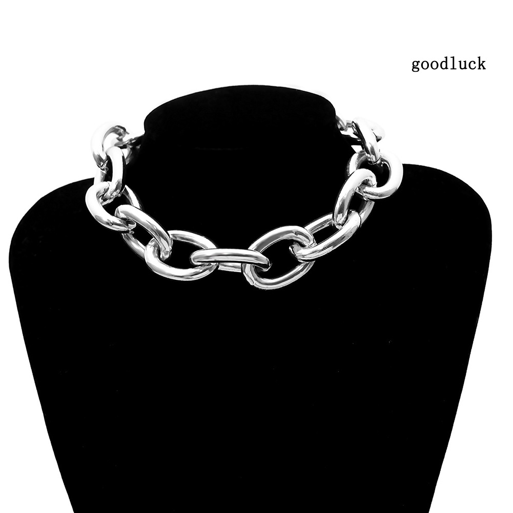 Vòng Cổ Choker Dây Mắt Xích To Bóng Phong Cách Punk Cá Tính Dành Cho Nữ