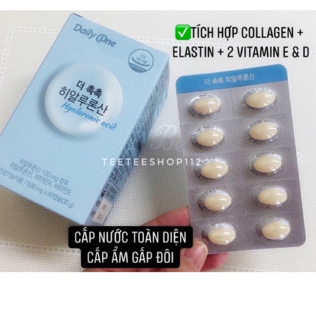 Viên cấp nước bổ sung Collagen & Elastin 60v