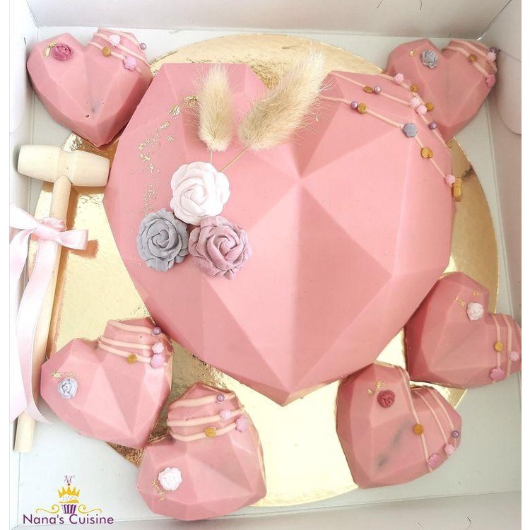 Búa đập bánh kem bằng gỗ trơn 15cm