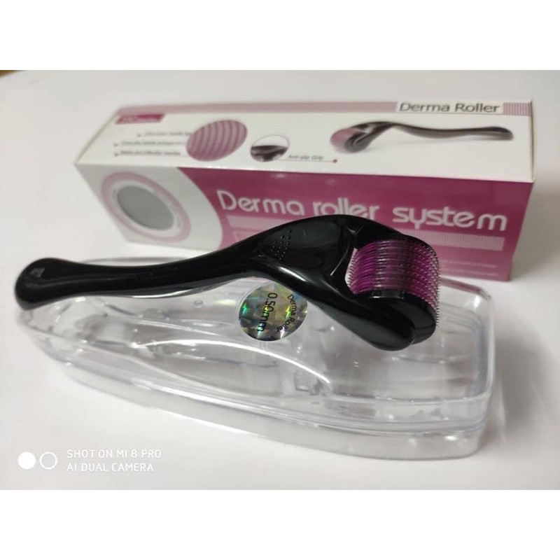 COMBO lăn kim trắng da với tinh chất GLUTATHION (1 kim lăn tím + 1 lọ glu)